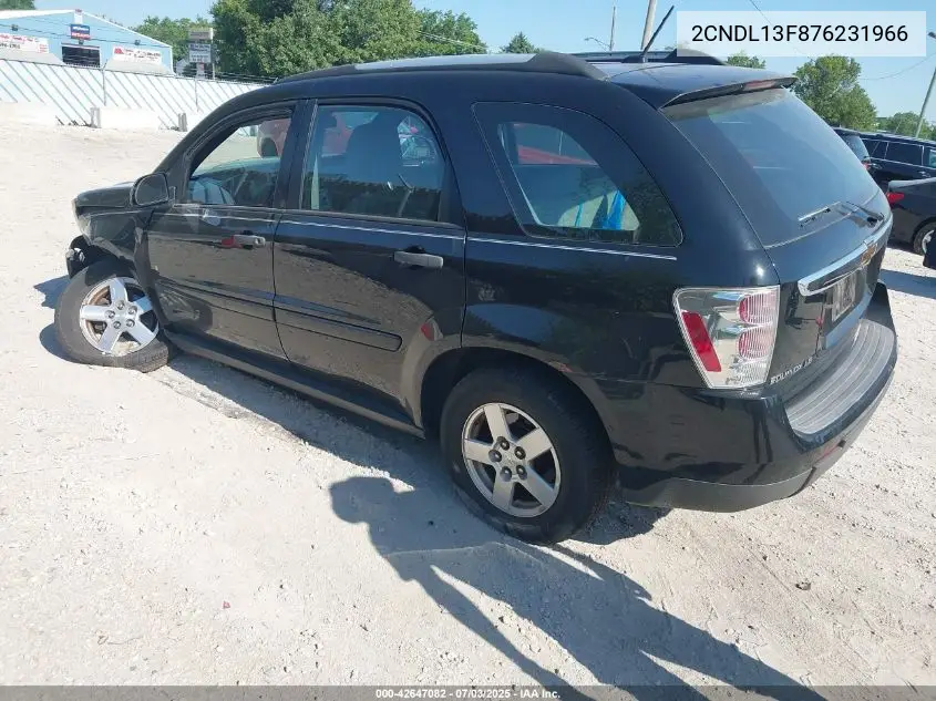 2007 Chevrolet Equinox Ls VIN: 2CNDL13F876231966 Lot: 42647082