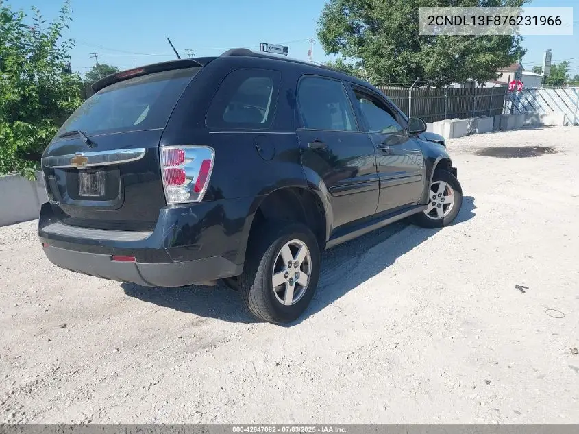 2007 Chevrolet Equinox Ls VIN: 2CNDL13F876231966 Lot: 42647082