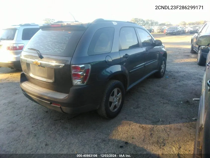 2008 Chevrolet Equinox Ls VIN: 2CNDL23F286299171 Lot: 40983106
