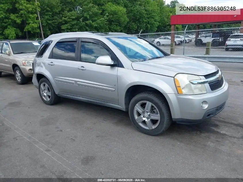2008 Chevrolet Equinox Lt VIN: 2CNDL53F886305248 Lot: 42202731