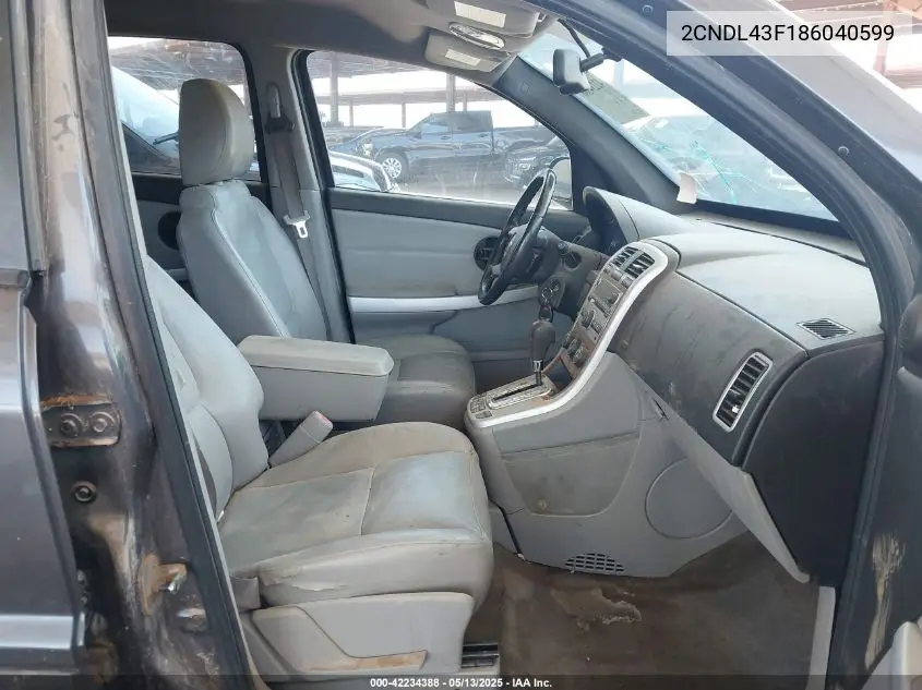 2008 Chevrolet Equinox Lt VIN: 2CNDL43F186040599 Lot: 42234388