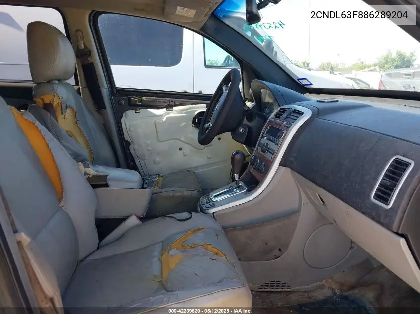 2008 Chevrolet Equinox Lt VIN: 2CNDL63F886289204 Lot: 42239820