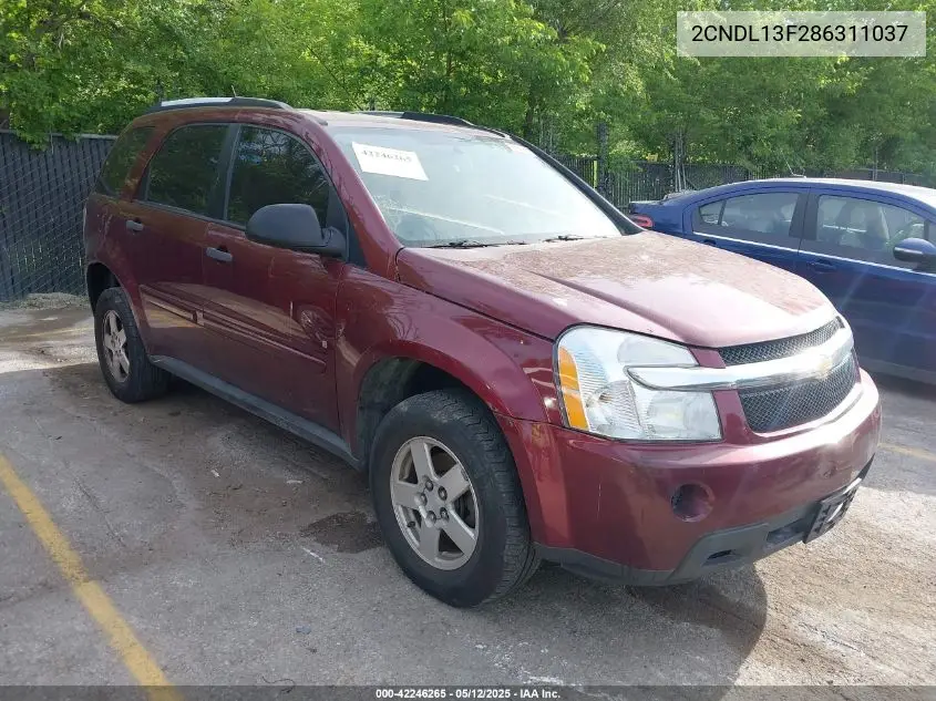 2008 Chevrolet Equinox Ls VIN: 2CNDL13F286311037 Lot: 42246265
