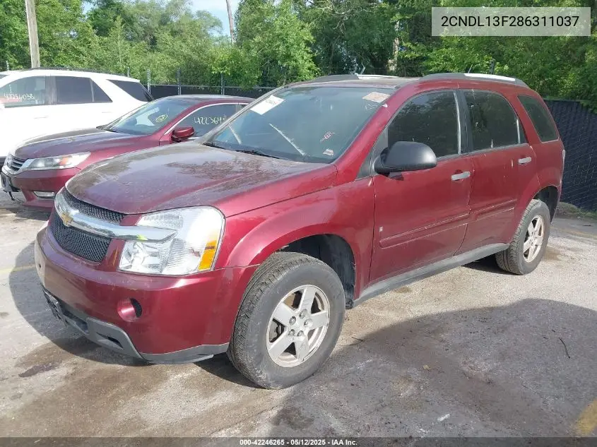 2008 Chevrolet Equinox Ls VIN: 2CNDL13F286311037 Lot: 42246265