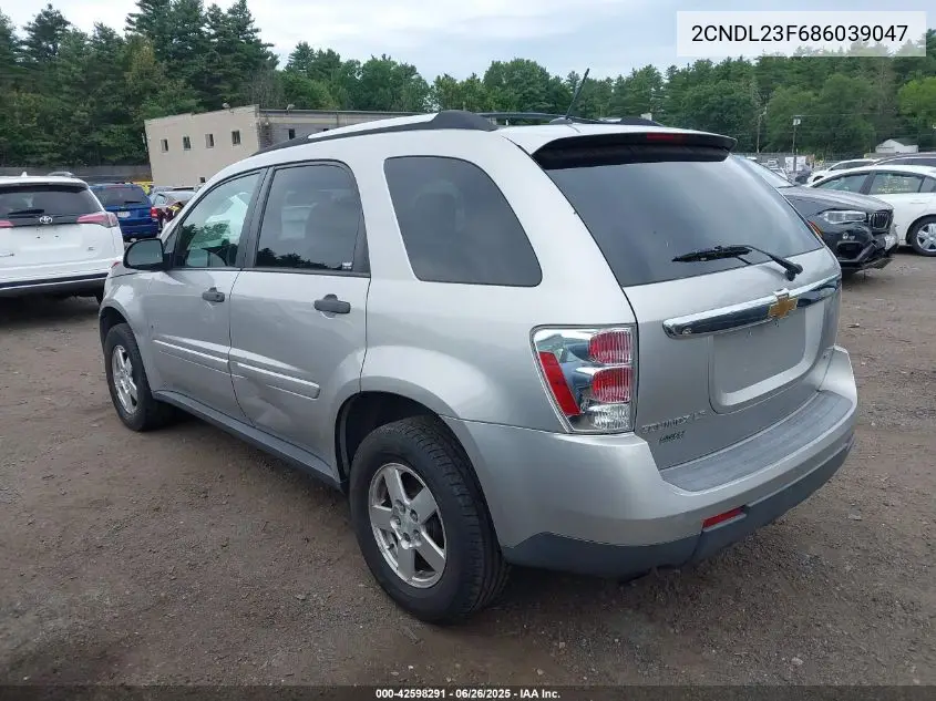 2008 Chevrolet Equinox Ls VIN: 2CNDL23F686039047 Lot: 42598291