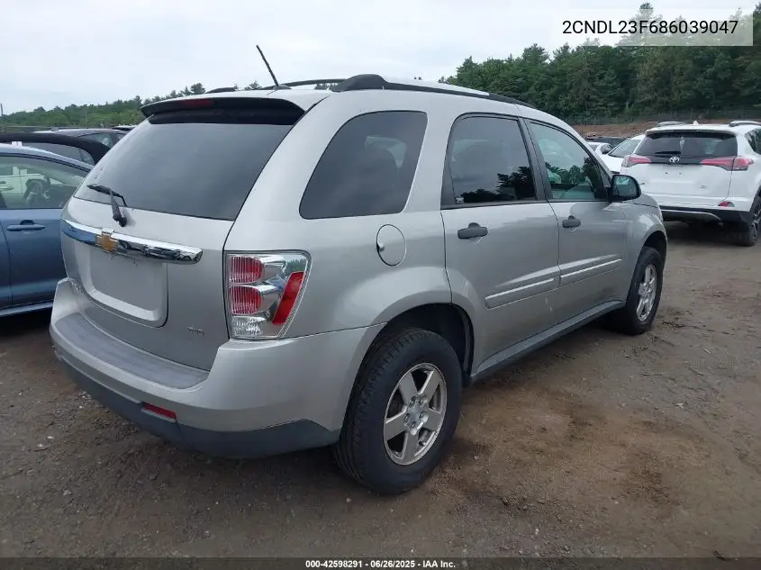 2008 Chevrolet Equinox Ls VIN: 2CNDL23F686039047 Lot: 42598291