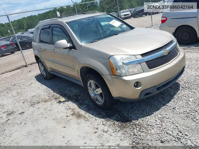2008 Chevrolet Equinox Lt VIN: 2CNDL33F686042164 Lot: 42599442