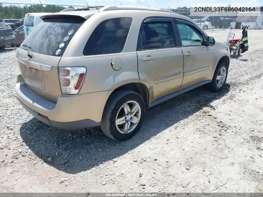 2008 Chevrolet Equinox Lt VIN: 2CNDL33F686042164 Lot: 42599442