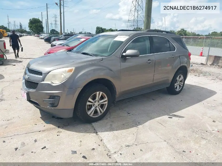 2011 Chevrolet Equinox 1Lt VIN: 2CNALDEC1B6274917 Lot: 42617485