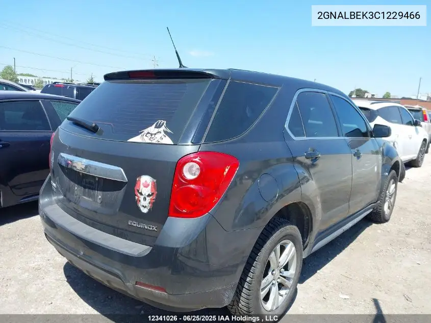 2012 Chevrolet Equinox Ls VIN: 2GNALBEK3C1229466 Lot: 12341026