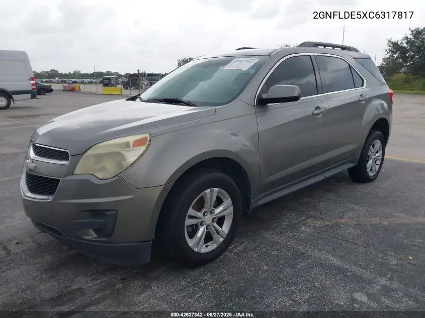 2012 Chevrolet Equinox 1Lt VIN: 2GNFLDE5XC6317817 Lot: 42627342