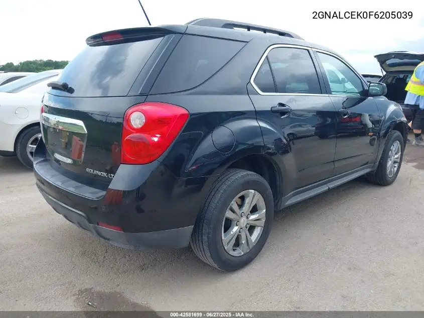 2015 Chevrolet Equinox 2Lt VIN: 2GNALCEK0F6205039 Lot: 42581699