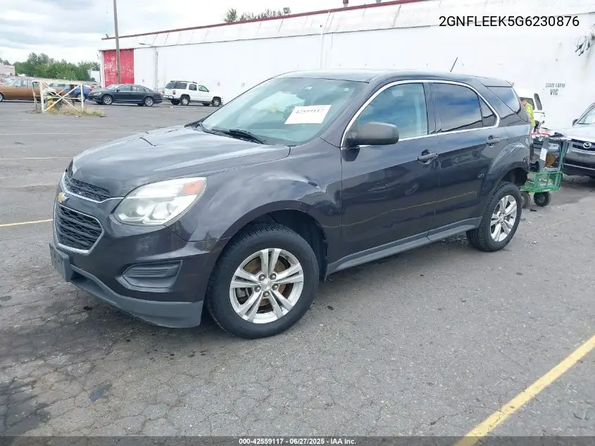 2016 Chevrolet Equinox Ls VIN: 2GNFLEEK5G6230876 Lot: 42559117