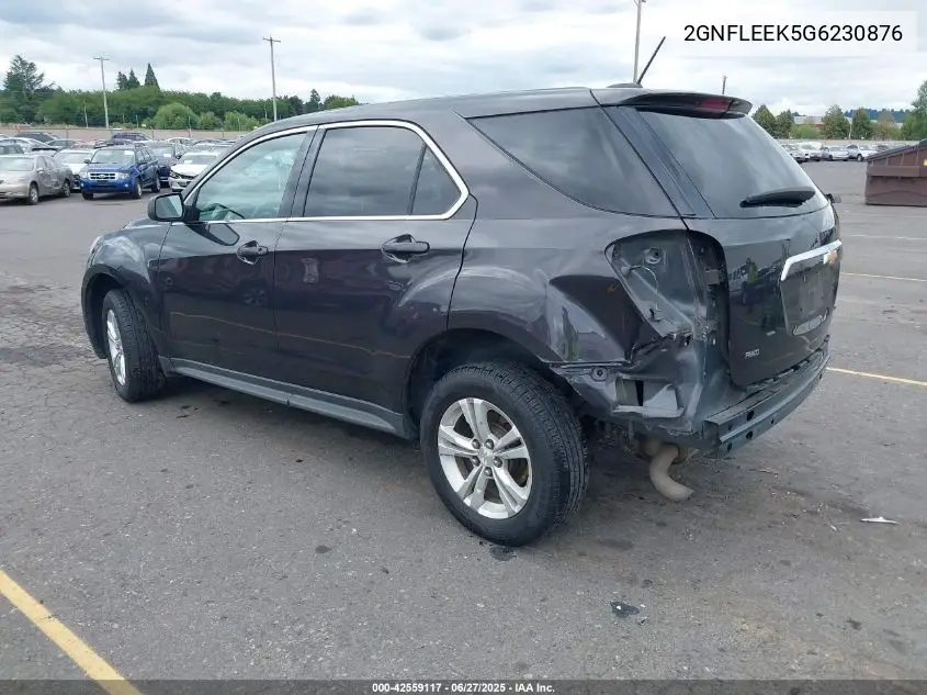 2016 Chevrolet Equinox Ls VIN: 2GNFLEEK5G6230876 Lot: 42559117