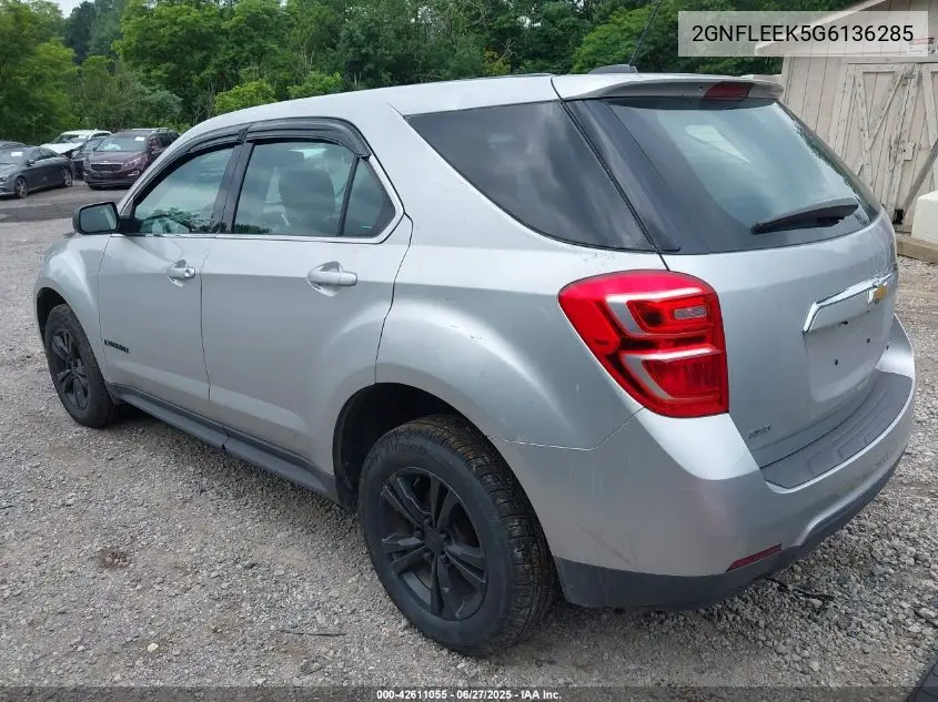 2016 Chevrolet Equinox Ls VIN: 2GNFLEEK5G6136285 Lot: 42611055