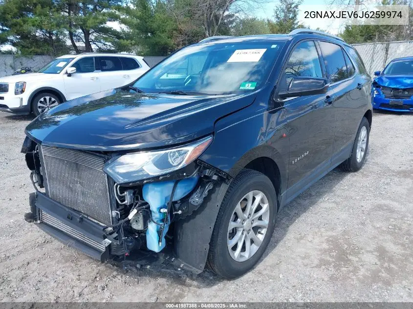 2018 Chevrolet Equinox Lt VIN: 2GNAXJEV6J6259974 Lot: 41987388
