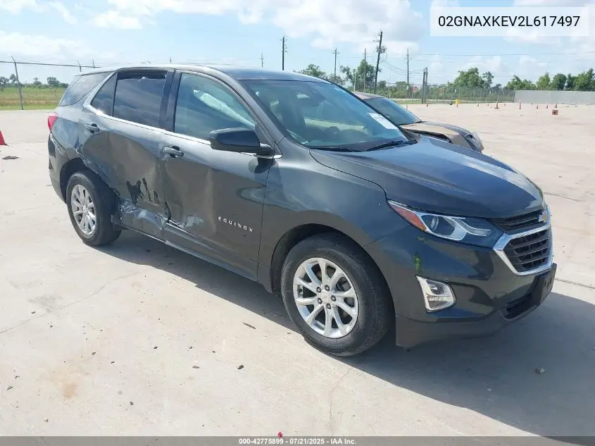 2020 Chevrolet Equinox Fwd Lt 1.5L Turbo VIN: 02GNAXKEV2L617497 Lot: 42775899