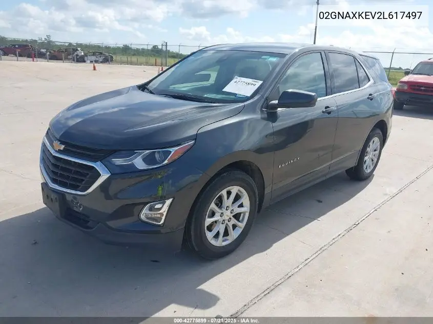 2020 Chevrolet Equinox Fwd Lt 1.5L Turbo VIN: 02GNAXKEV2L617497 Lot: 42775899