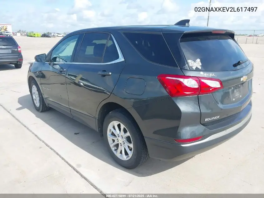 2020 Chevrolet Equinox Fwd Lt 1.5L Turbo VIN: 02GNAXKEV2L617497 Lot: 42775899
