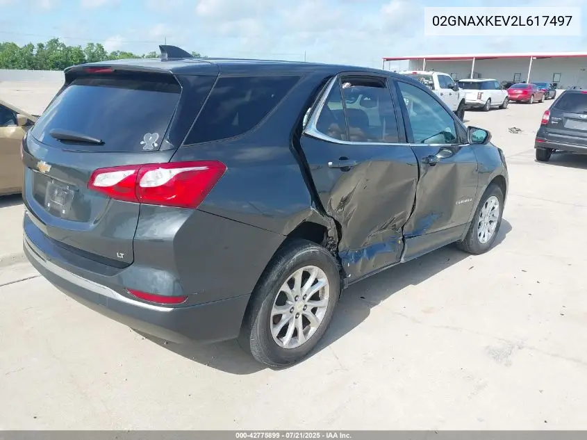 2020 Chevrolet Equinox Fwd Lt 1.5L Turbo VIN: 02GNAXKEV2L617497 Lot: 42775899
