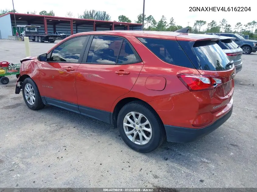 2020 Chevrolet Equinox Fwd Ls VIN: 2GNAXHEV4L6162204 Lot: 42798316