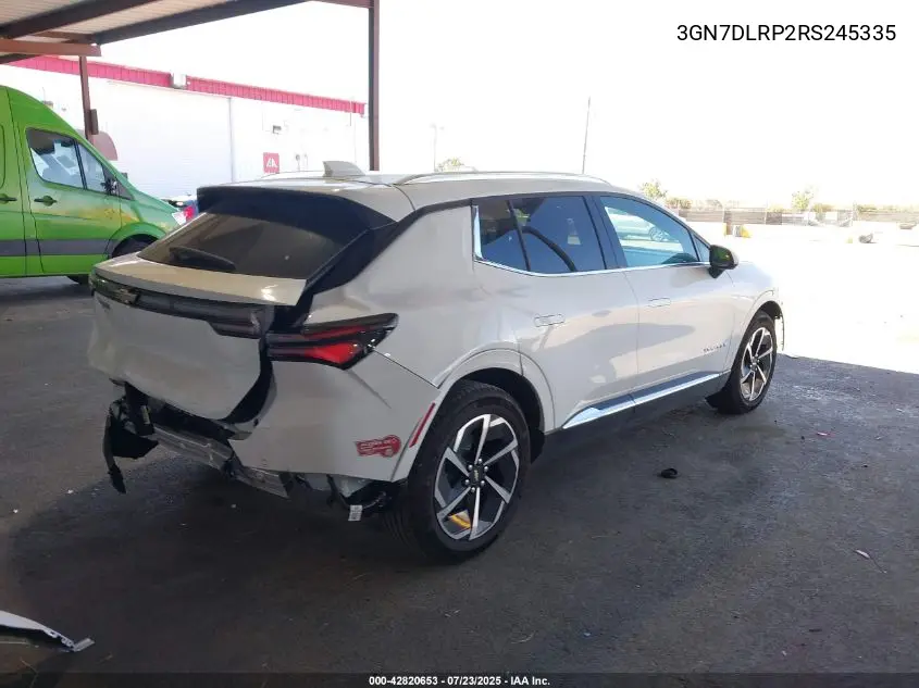 2024 Chevrolet Equinox Ev Lt VIN: 3GN7DLRP2RS245335 Lot: 42820653