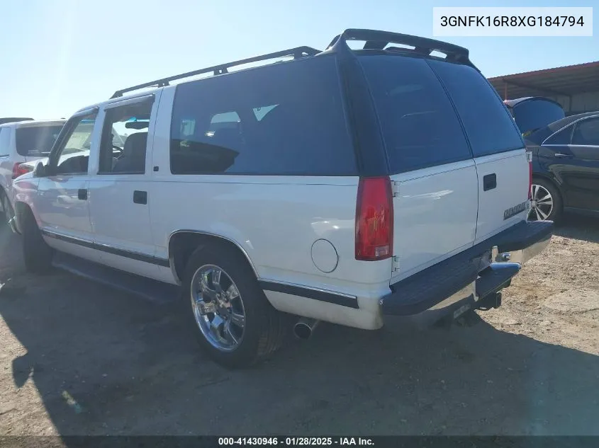 1999 Chevrolet Suburban 1500 Lt VIN: 3GNFK16R8XG184794 Lot: 41430946