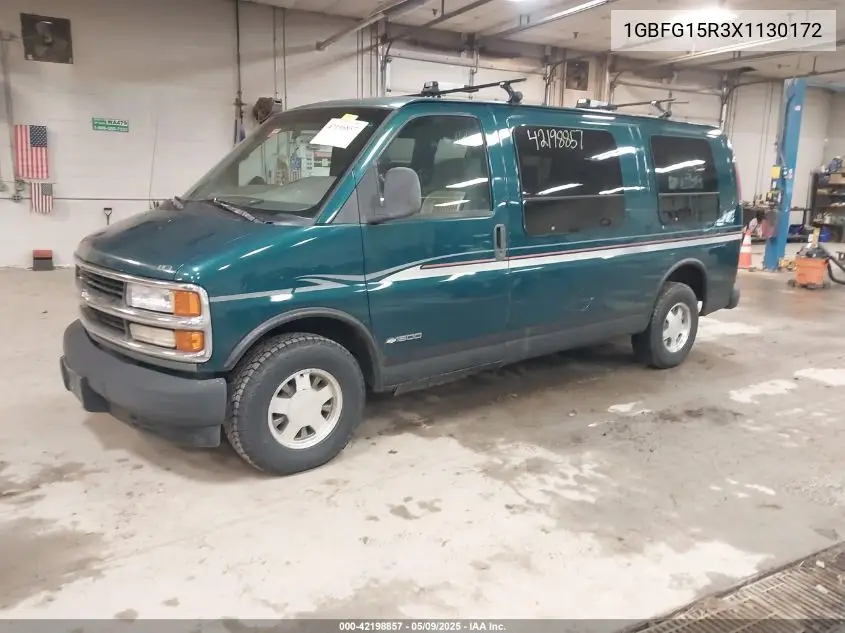1999 Chevrolet Express Van VIN: 1GBFG15R3X1130172 Lot: 42198857