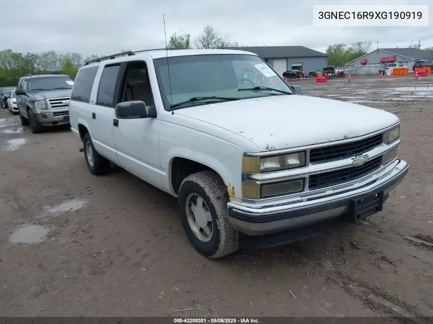 1999 Chevrolet Suburban 1500 Lt VIN: 3GNEC16R9XG190919 Lot: 42200301