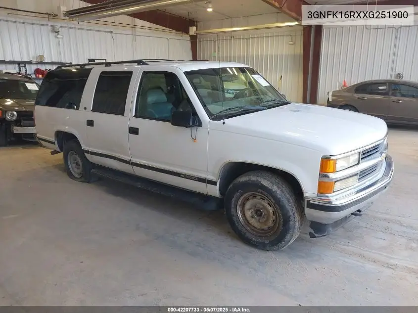 1999 Chevrolet Suburban 1500 Lt VIN: 3GNFK16RXXG251900 Lot: 42207733