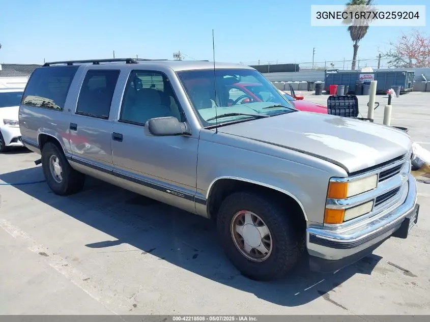 1999 Chevrolet Suburban 1500 Lt VIN: 3GNEC16R7XG259204 Lot: 42218508