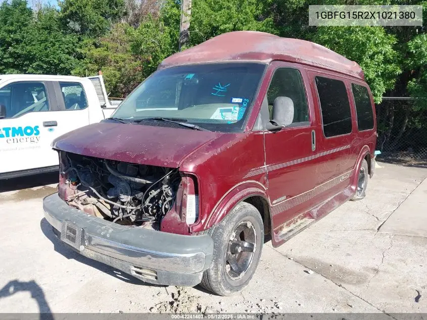 1999 Chevrolet Express G1500 VIN: 1GBFG15R2X1021380 Lot: 42241403
