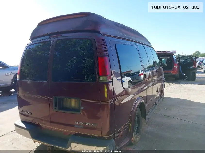 1999 Chevrolet Express G1500 VIN: 1GBFG15R2X1021380 Lot: 42241403