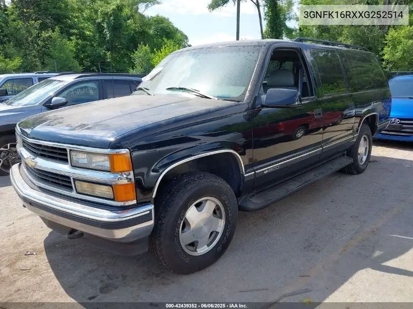 1999 Chevrolet Suburban 1500 Lt VIN: 3GNFK16RXXG252514 Lot: 42439352