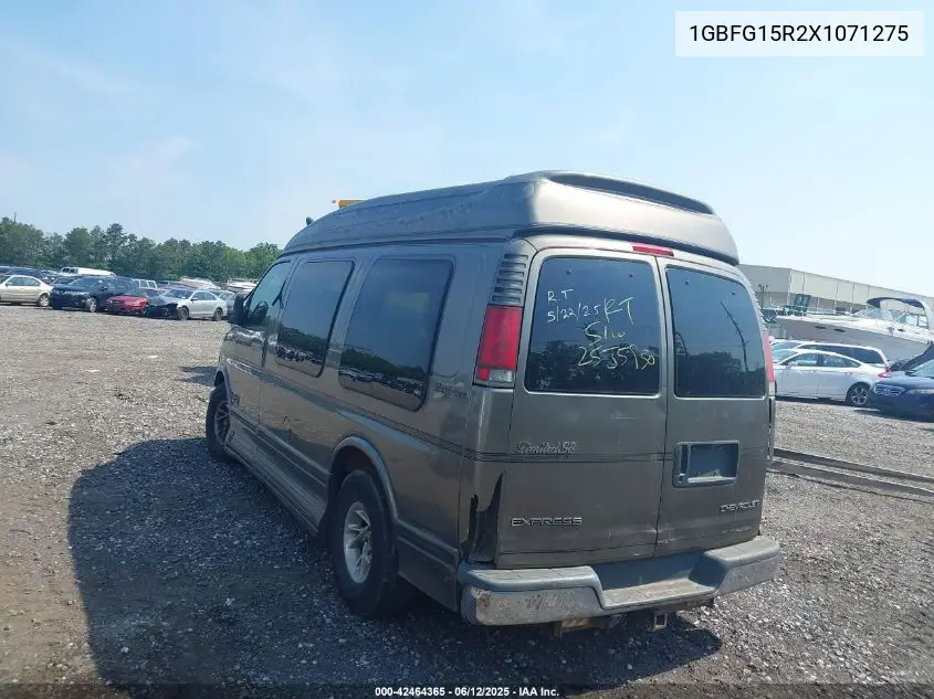 1999 Chevrolet Express VIN: 1GBFG15R2X1071275 Lot: 42464365
