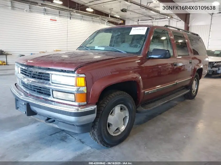 1999 Chevrolet Suburban 1500 Lt VIN: 3GNFK16R4XG109638 Lot: 42505642