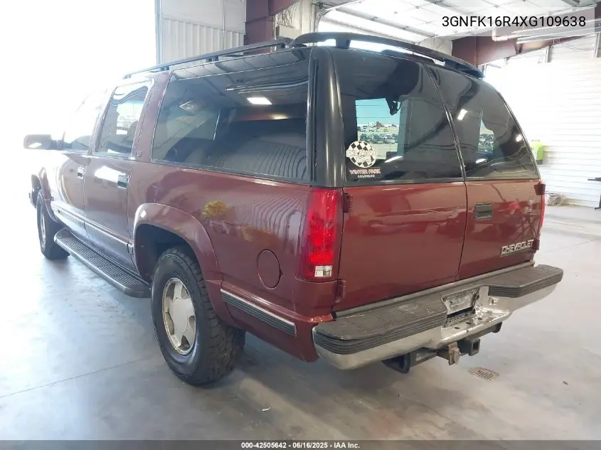1999 Chevrolet Suburban 1500 Lt VIN: 3GNFK16R4XG109638 Lot: 42505642