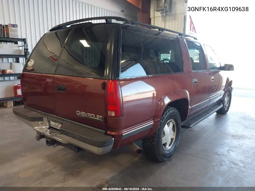 1999 Chevrolet Suburban 1500 Lt VIN: 3GNFK16R4XG109638 Lot: 42505642