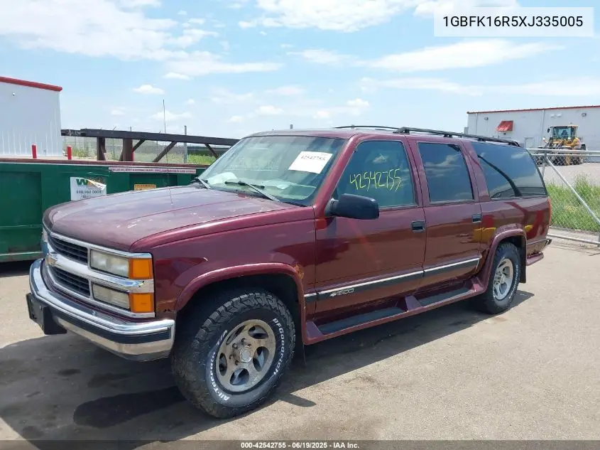 1999 Chevrolet Suburban 1500 VIN: 1GBFK16R5XJ335005 Lot: 42542755