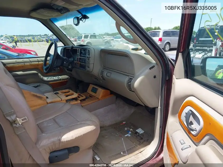 1999 Chevrolet Suburban 1500 VIN: 1GBFK16R5XJ335005 Lot: 42542755