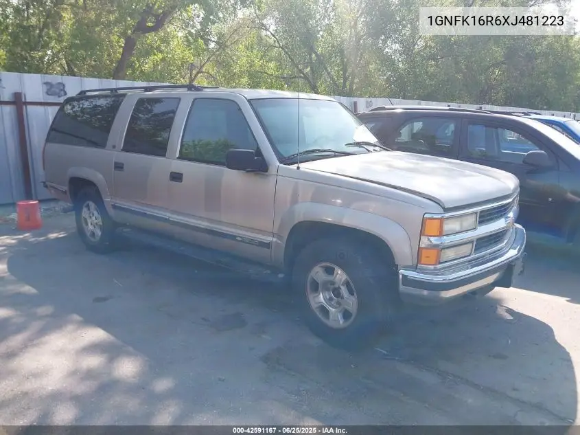 1999 Chevrolet Suburban 1500 Lt VIN: 1GNFK16R6XJ481223 Lot: 42591167