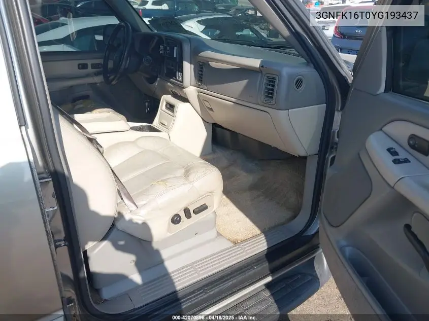 2000 Chevrolet Suburban 1500 Lt VIN: 3GNFK16T0YG193437 Lot: 42070896