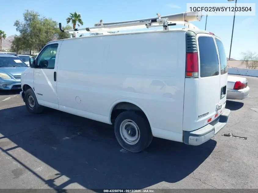 2000 Chevrolet Express VIN: 1GCFG25W5Y1203504 Lot: 42250704