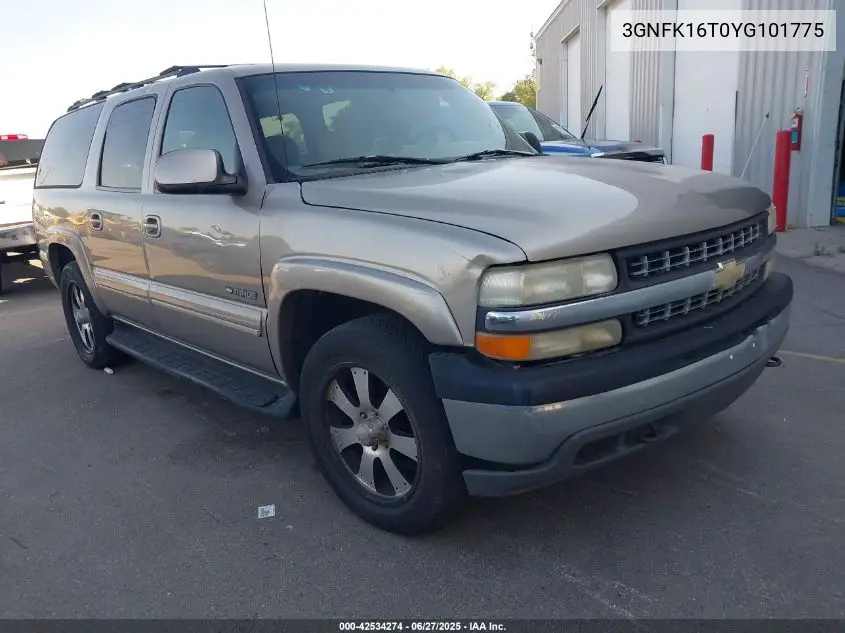 2000 Chevrolet Suburban 1500 Lt VIN: 3GNFK16T0YG101775 Lot: 42534274