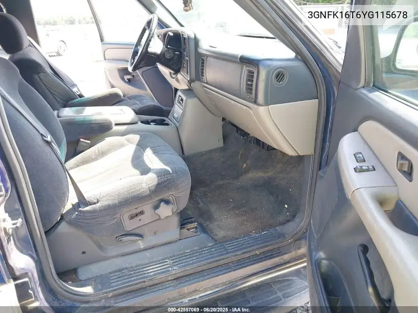 2000 Chevrolet Suburban 1500 Ls VIN: 3GNFK16T6YG115678 Lot: 42557069