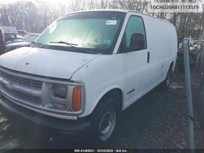 2001 Chevrolet Express VIN: 1GCHG35R811113519 Lot: 41485031