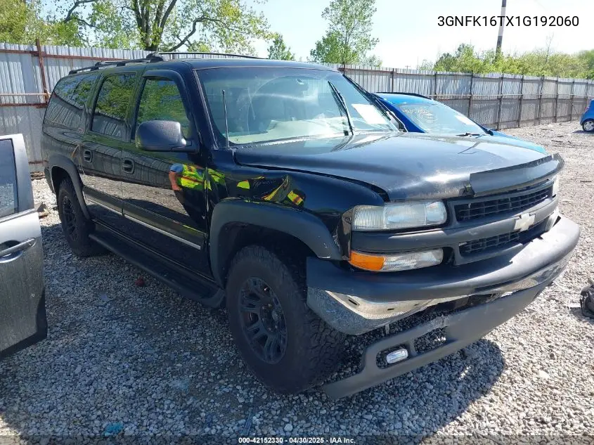 2001 Chevrolet Suburban 1500 Ls VIN: 3GNFK16TX1G192060 Lot: 42152330