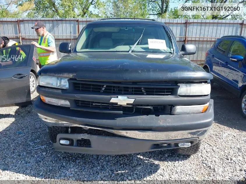 2001 Chevrolet Suburban 1500 Ls VIN: 3GNFK16TX1G192060 Lot: 42152330