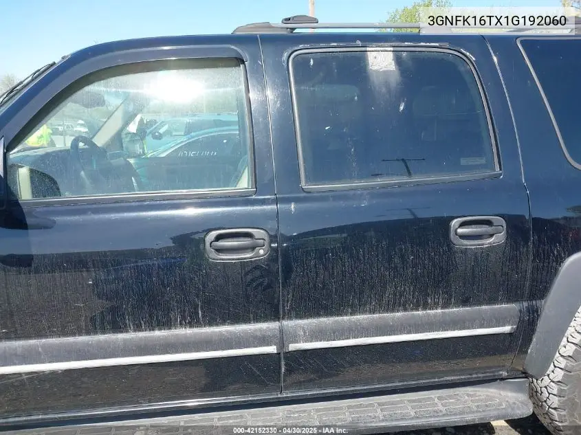 2001 Chevrolet Suburban 1500 Ls VIN: 3GNFK16TX1G192060 Lot: 42152330