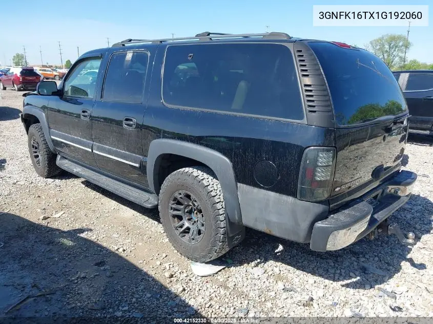2001 Chevrolet Suburban 1500 Ls VIN: 3GNFK16TX1G192060 Lot: 42152330